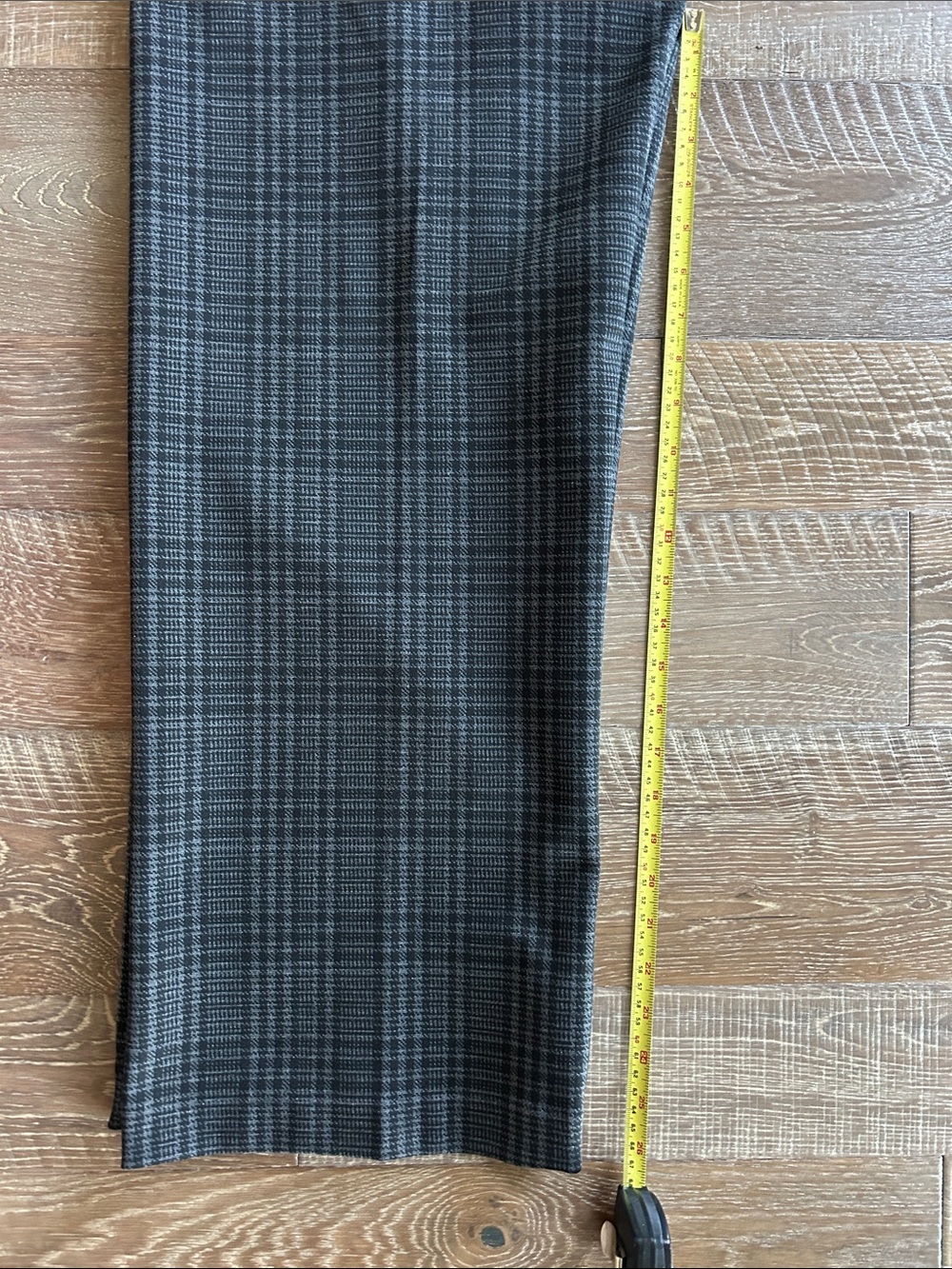 Liverpool Gray/Black Plaid Cropped Trousers - Picture 5 of 6